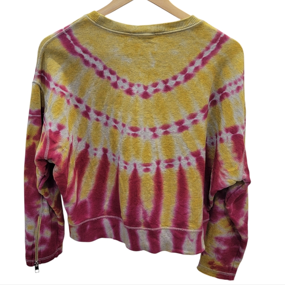 Diesel Tie-Dye Crewneck Sweatshirt Yellow Pink Y2K Bright Colorful Women… - Picture 4 of 17